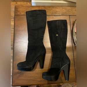 Giuseppe Zanotti Mid-Calf Black Suede Boots